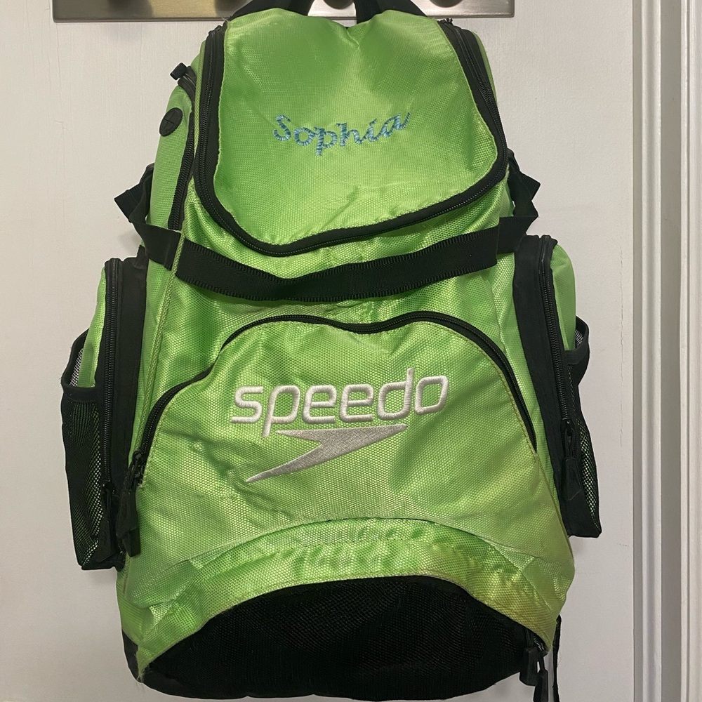 Speedo Swim Bag Neon Green - Custom Emroidered